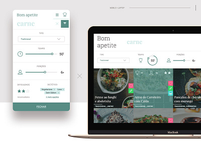 Cooking platform app cooking food grid product prototype recipe search thumbnails ui ux