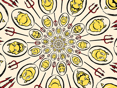 Deviled Eggs devil egg illustration illustrator pattern