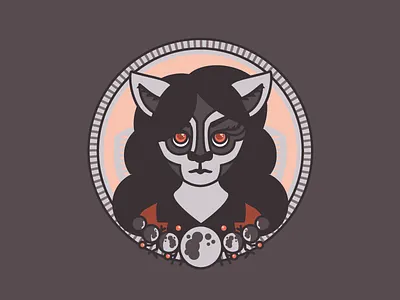 Halloween character drawing halloween illustration illustrator moon surreal vector vector art vector illustration wolf