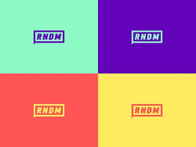 RNDM branding colors design flat graphic logo