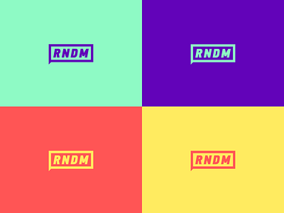 RNDM branding colors design flat graphic logo