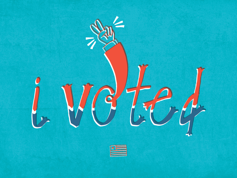 //1 3 1 college election hand made hand written illustration type university vote