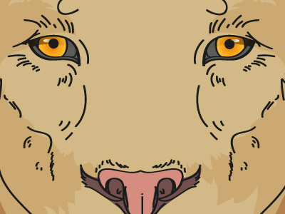 Lion Progress animal colour development digital digital art graphic illustrator lion pattern vector wip