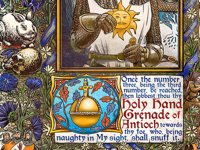 King Of The Britons chetart illustration limited edition monty python monty python and the holy grail movie quotes print