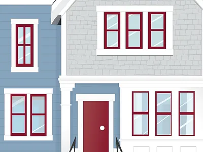 Close up of house illustration house illustration windows