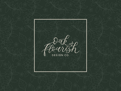 Oak + Flourish Design Co. branding lettering logo modern calligraphy