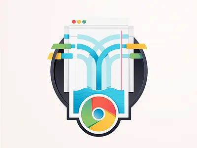 Waterfalling Networks badge chrome code coding course developers education network panel programming water waterfall