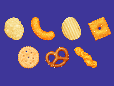 Party Mix Stickers cheetos cheez it chip cracker emoji food icon pretzel snacks stickers