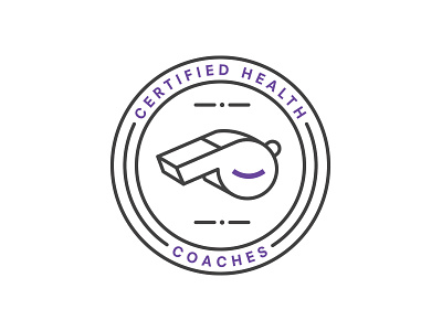 Health Coaches Badge coach flat health healthcare icon illustration line art whistle
