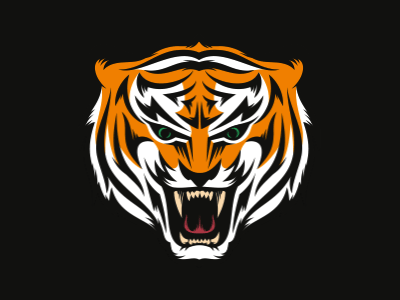 Tiger head animal cat head mascot predator roaring tattoo tiger wild wildlife