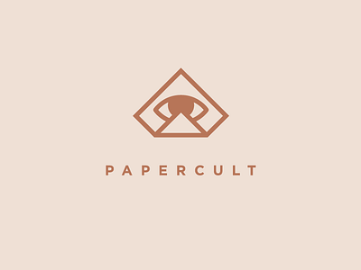 Papercult blog branding eye fold identity illuminati logo design logotype minimal paper papercut project