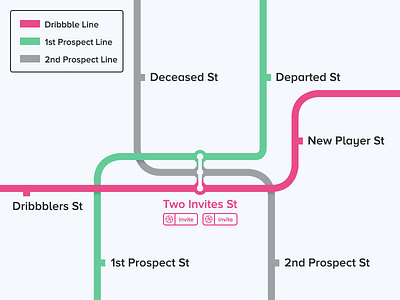 2 Dribbble Invites! invitation invite invites map metro subway underground