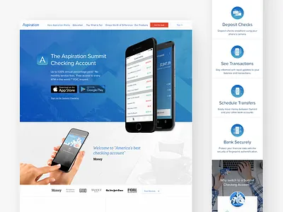 Summit iOS app aspiration banking checking finance fintech ios mobile