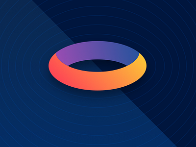 Torus gradient key logo one ring to rule them all orange rings secrets security torus