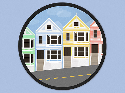 The Painted Ladies art california flat design icon icons illustration painted ladies san francisco street