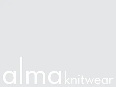 Alma Knitwear branding identity logo