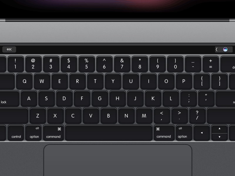 Night Rider Touch Bar gif macbook touchbar