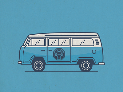 Dharma Van blue design dharma initiative lost retro van