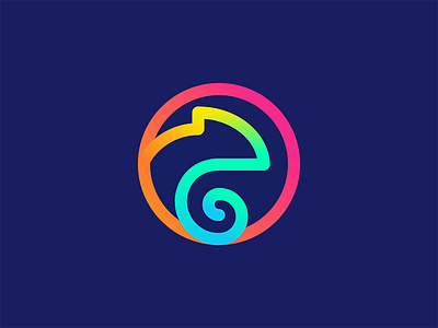 Chameleon chameleon color graphic logo see visual