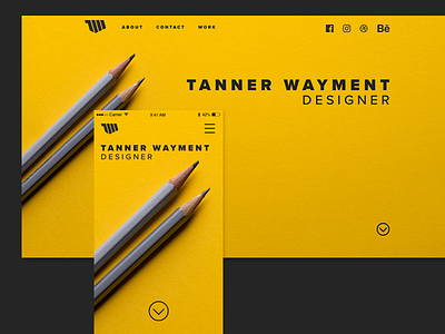New Portfolio Site clean landing landing page minimal portfolio simple ui ux yellow