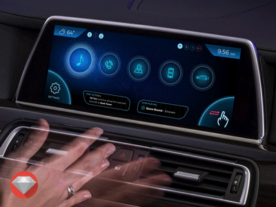 Car UI Center Console Concept auto automotive car dashboard infotainment ui ux vehicle