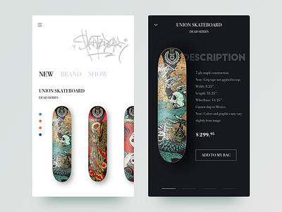 Skateboard Sale App debut sale skateboard ui ui design