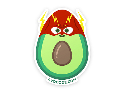 Avocode Sticker avocode dc comics flash halloween hero lightning mascot mask sticker superhero