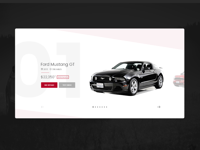 Simple Animation for Used Car Dealer Website animation auto car gif interaction simple ui ux