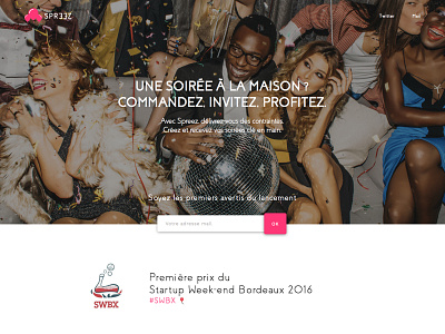 Spreez Landing brand landing party project startup webdesign