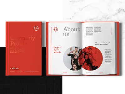 Rabbat Profile bat branding circle creative editorial moon profile rabbat rabbit red stationery vietnam