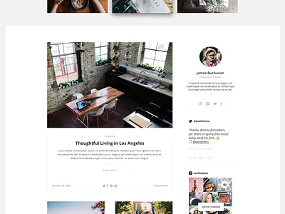 WordPress Blog & Shop Theme — Sneak Peek blog clean pixelthrone theme themeforest ui white widgets wordpress