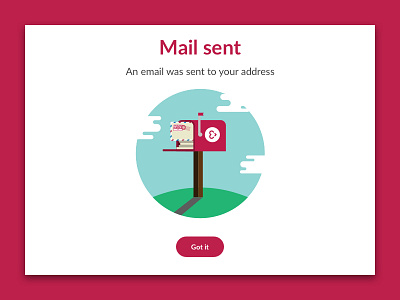 Mail Sent feedback illustration letter mail post sent