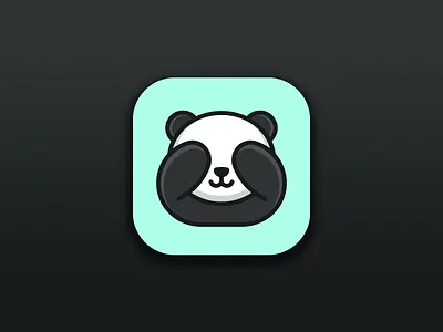 Shy Panda App app apps application branding identity character mascot child children cute fun funny flat cartoon comic friendly geometry geometric illustrative illustration logo mark panda animal ui ux icon