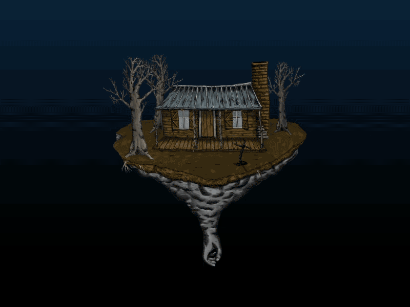 Evil Dead Cabin cabin float dark evil dead float gif illustration movie