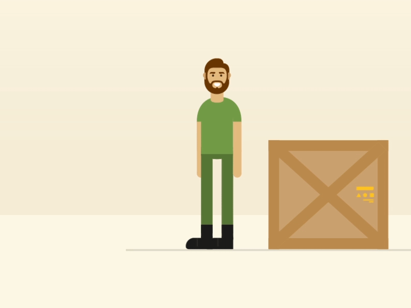 Animated CV animation bounce character granade