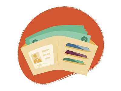 Pay Day (credit cards) illustration license money paid payday wallet