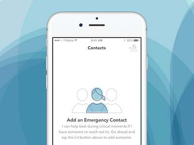 Contact [Empty State] address contacts emergency empty state flat health illustration ios iphone iris pictograms