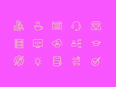 IT Icons 2.3 computer data developer engineer icons illustration information logo network technology