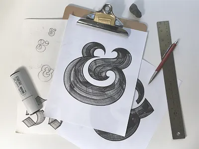 Ampersands ampersand drawing lettering painting pounce pattern sketches tryptic
