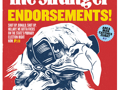 The Stranger cover illustration america american eagle editorial election illustration illustrator the stranger vote voter