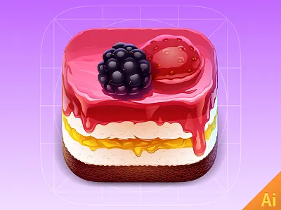 Ios Cake Icon cake cake icon ericons funny icon icon for iphone illustration illustrator ios ios icon kolopach vector