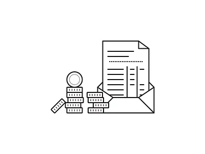 Taxes envelope illustration tax taxes