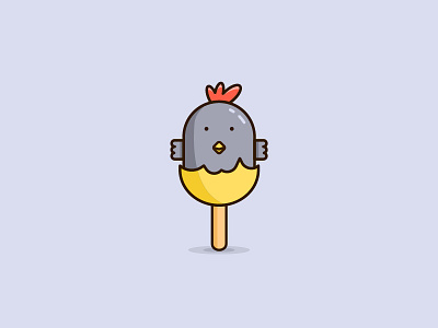 Chick Ice Pop chick chicken egg ice pop illustration