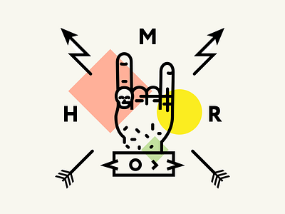 Trendy Heavy Metal Rock! arrow fingers hand heavy metal music rock scull