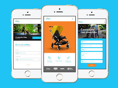 Kiddy Strollers Website Concept concept design interaction kiddy kids mobile proposal responsive strollers uxui web website