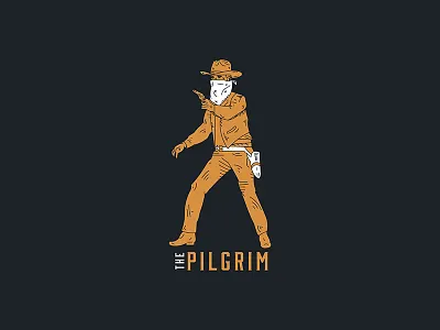 The Pilgrim cowboy design illustration pilgrim western