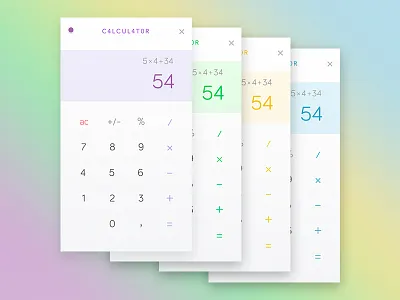 Calculator #dailyui #004 app calculator dailyui interface ui
