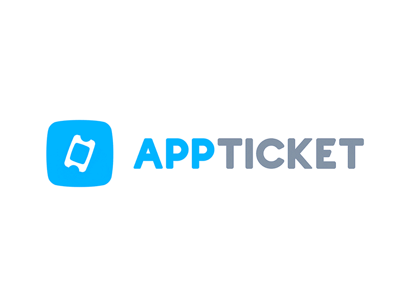 New AppTicket Logo! app blue branding events grid logo redesign ticket