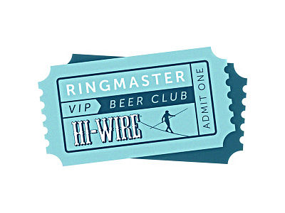 Hi-Wire Beer Club beer club hi wire icon illustration logo ringmaster ticket vip