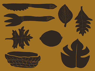 Zine Cover Illustrations illustration plants zine